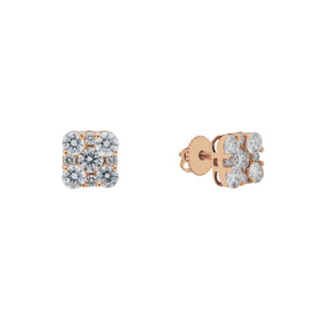 LeRongé Cushion Cluster Stud Earrings