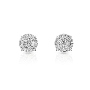 LeRongé Diamond Double-Halo Stud Earrings