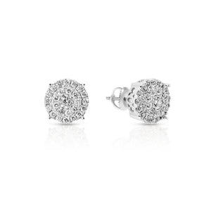 LeRongé Diamond Double-Halo Stud Earrings