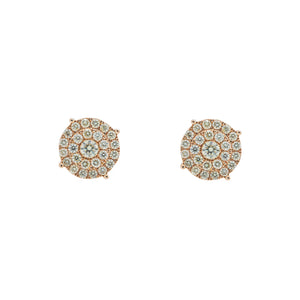 LeRongé Diamond Multi-Row Halo Stud Earrings