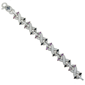 LeRongé Thorn Sapphire Diamond Link Bracelet