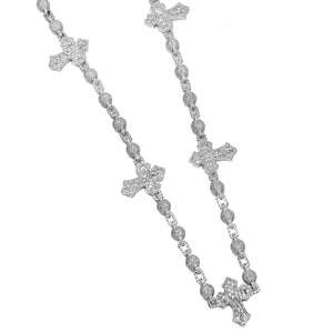 LeRongé Diamond Rosary Cross Link Chain