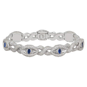 Diamond & Sapphire Eye Link Bracelet