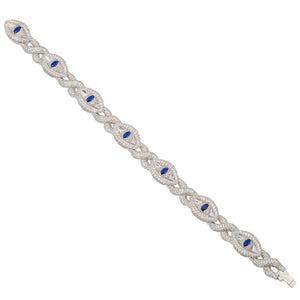 Diamond & Sapphire Eye Link Bracelet