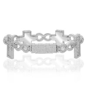 LeRongé Diamond Cross Bracelet