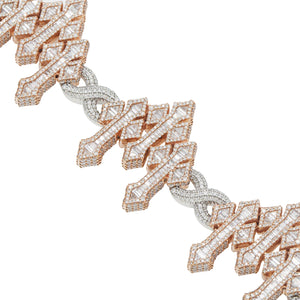 LeRongé Double Tone Triple Cross Bracelet
