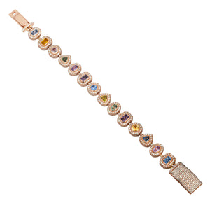 LeRongé Multi-Stone Diamond Bracelet in rose gold