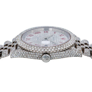 Rolex Datejust 41MM with Red Dial Diamond Watch