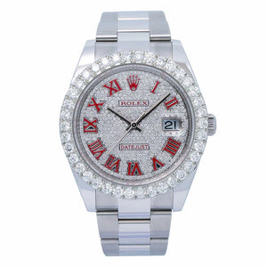 Rolex Datejust 41mm red diamond Roman dial