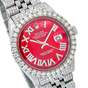 Rolex datejust 36mm red diamond dial