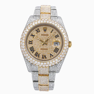 Rolex datejust 2 diamond watch 41mm champagne dial