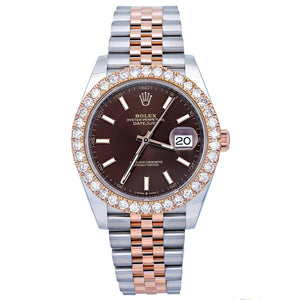 Rolex datejust 41mm brown diamond dial