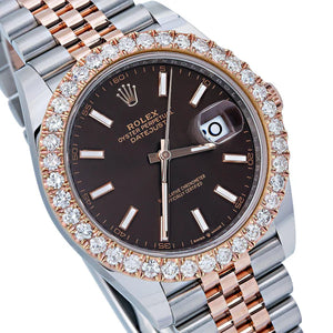 Rolex datejust 41mm brown diamond dial