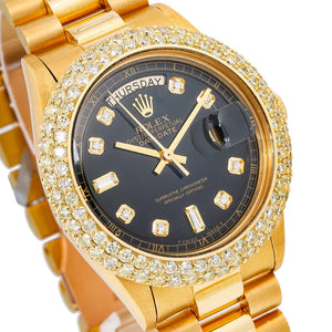 Rolex day-date 36mm black diamond dial