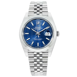 Rolex Datejust 41MM Blue Textured Dial Jubilee Bracelet