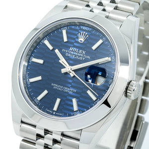 Rolex Datejust 41MM Blue Textured Dial Jubilee Bracelet