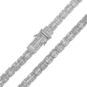 Diamond Baguette Checker Chain 17.0 ctw