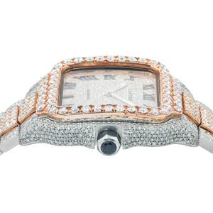 Cartier Santos 40MM with Diamond Dial and Two Tone Bracelet