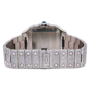 Cartier Santos 40MM Blue Dial Diamond Watch