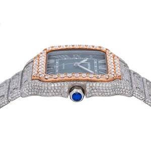 Cartier Santos 40MM Blue Dial Diamond Watch