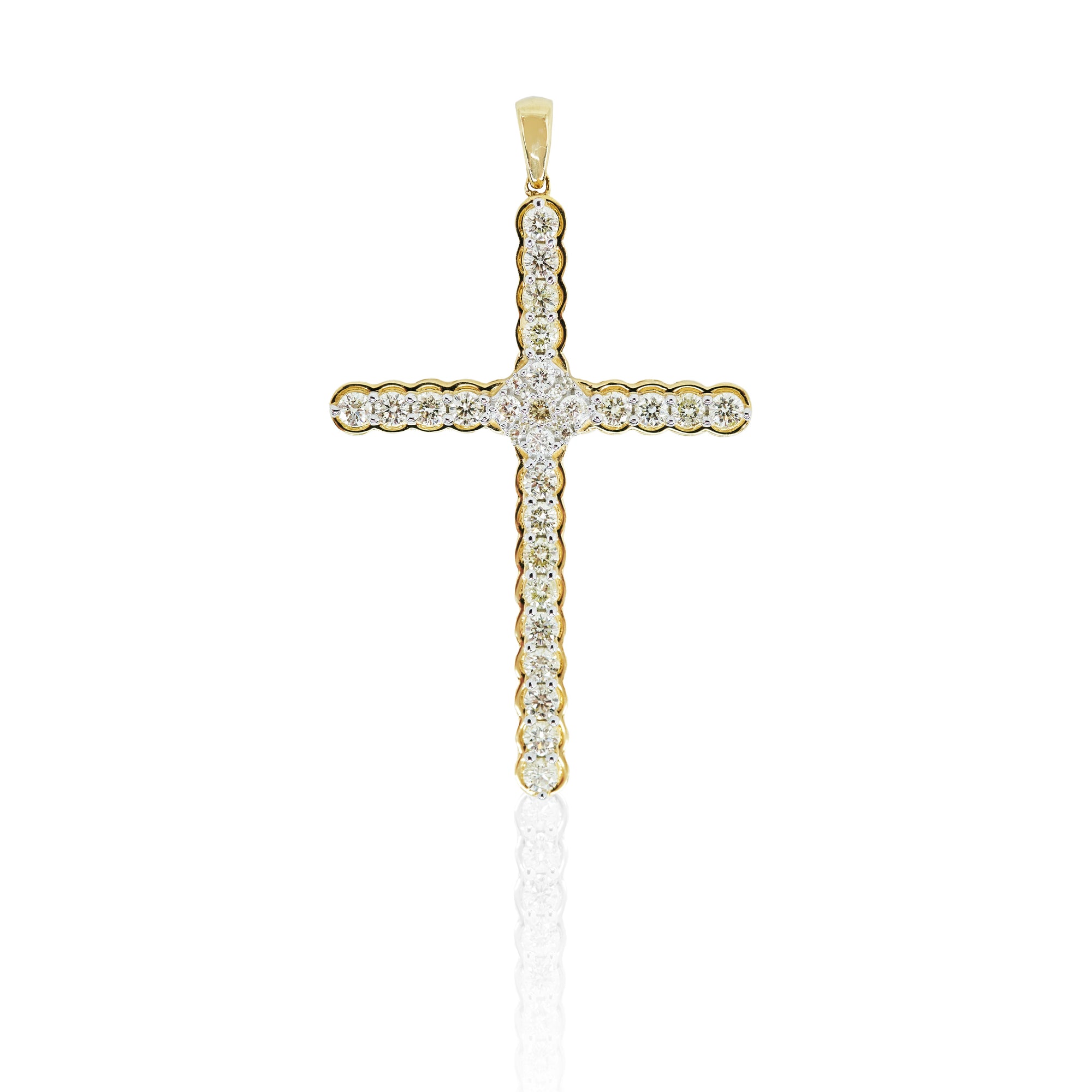  Diamond Holy Trinity Cross 1.02 ctw