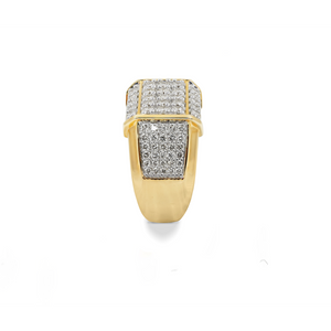 Diamond Square pinky ring 2.25 ctw