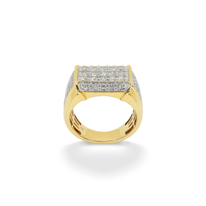 Diamond Square pinky ring 2.25 ctw