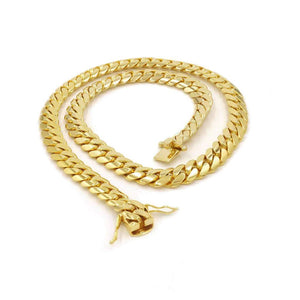 14k 12mm Solid Gold Cuban Link