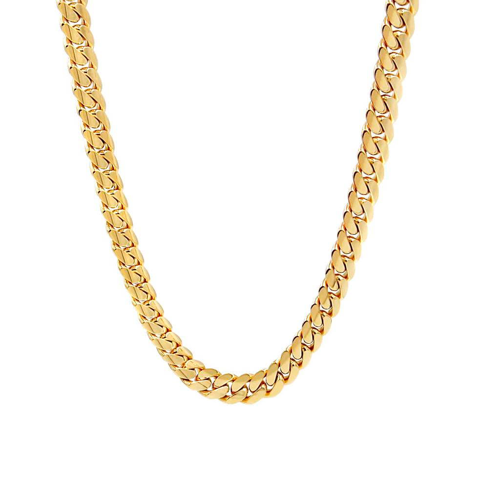 14k 12mm Solid Gold Cuban Link
