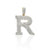 Diamond R Initial letter Pendant 2.5 ctw