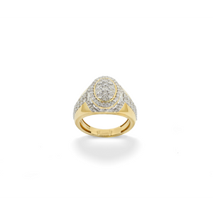 Diamond Oval Dome Pinky Ring 2.01 ctw