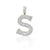 Diamond S Initial letter Pendant 2.33 ctw