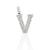 Diamond V Initial letter Pendant 2.08 ctw