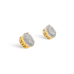 Diamond Round Cluster Earrings 0.53 ctw