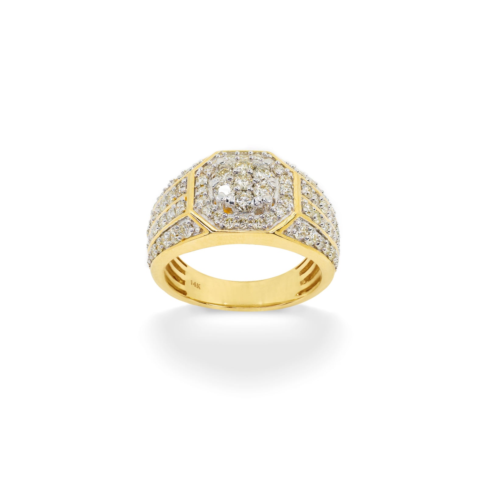 Diamond Octagon Pinky Ring 2.2 ctw