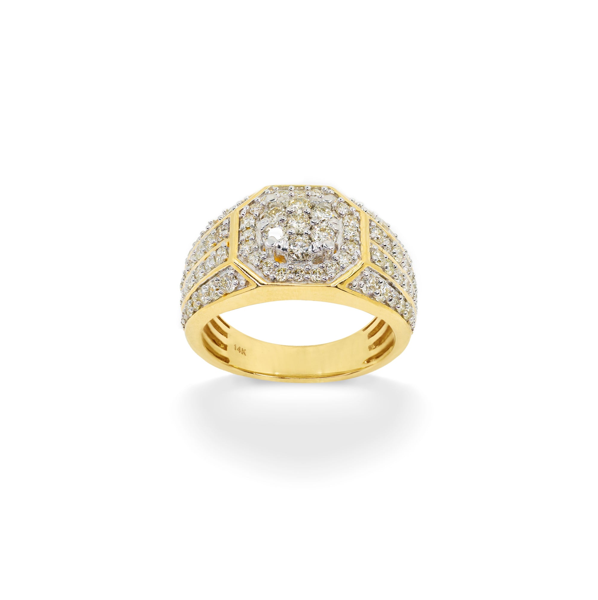 Diamond Octagon Pinky Ring 2.2 ctw