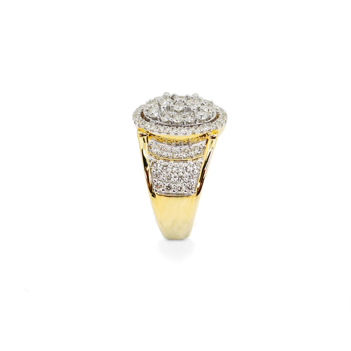 Diamond Oval Cluster Pinky ring 2.00 ctw