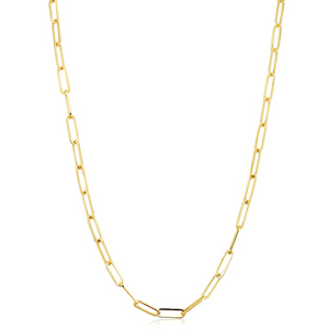 14k 4.5mm Trombone Paperclip Necklace