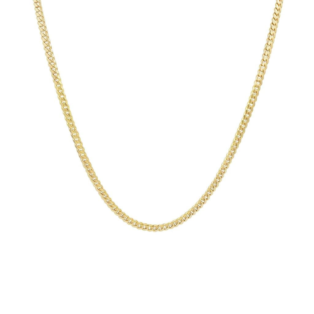 14k 3mm Solid Gold Cuban Link