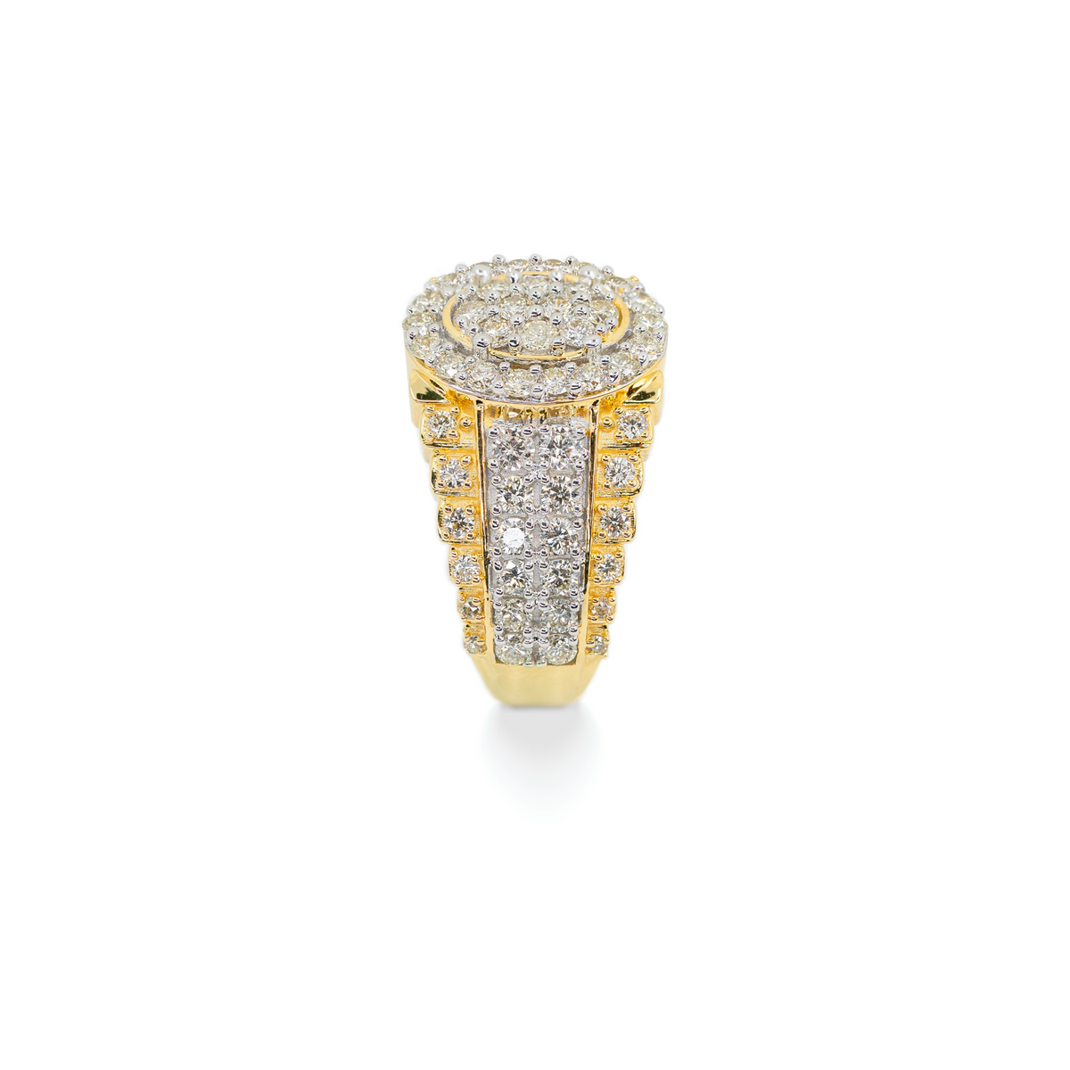 Diamond Two Tone Pinky Ring 1.74 ctw