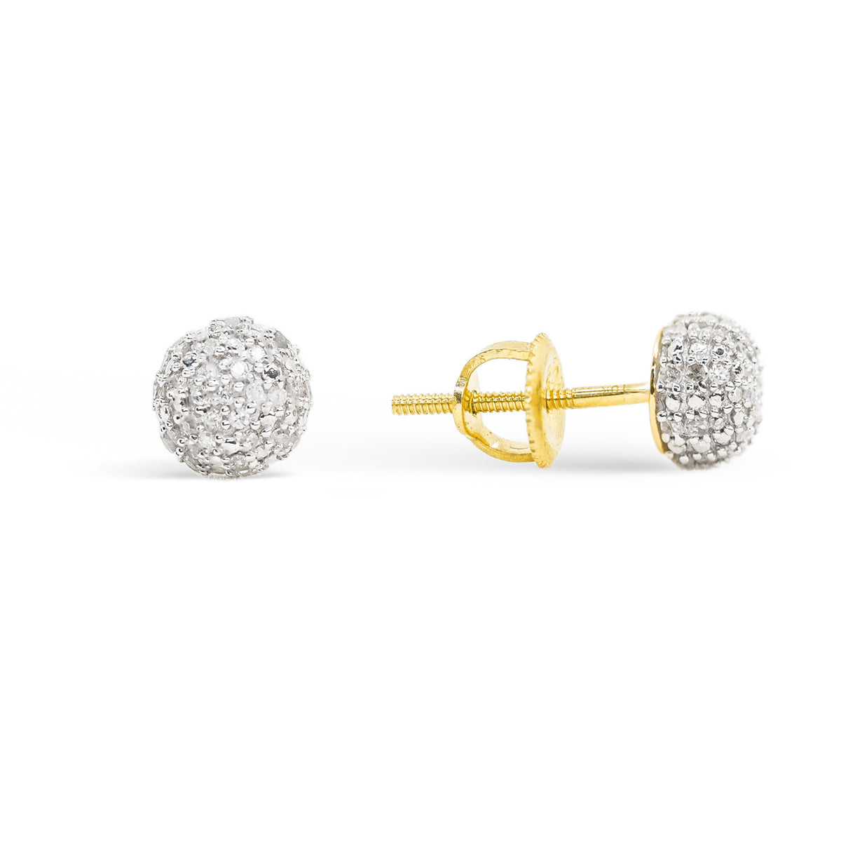 Diamond Ball Earrings