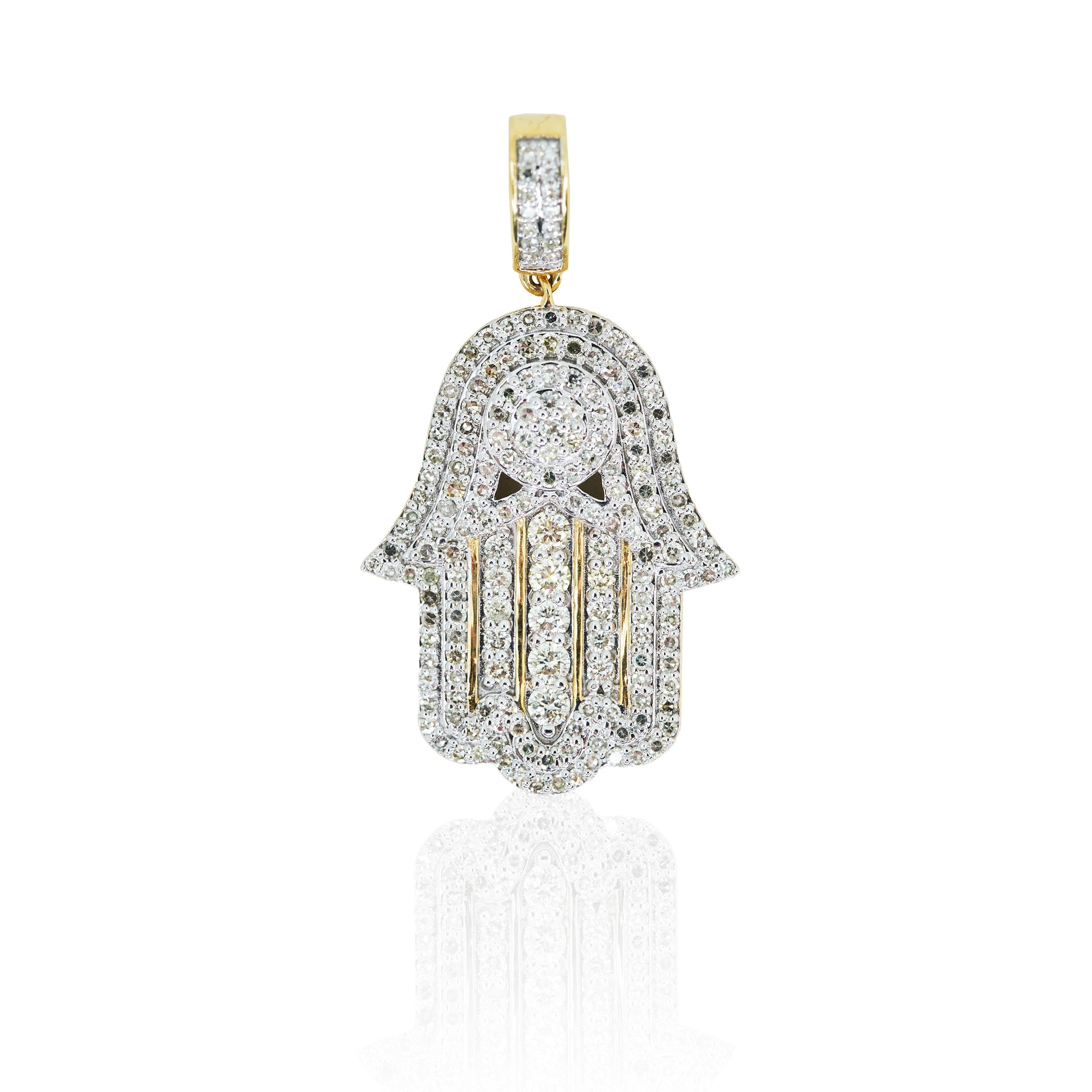 Diamond Hamsa Pendant 1.02 ctw