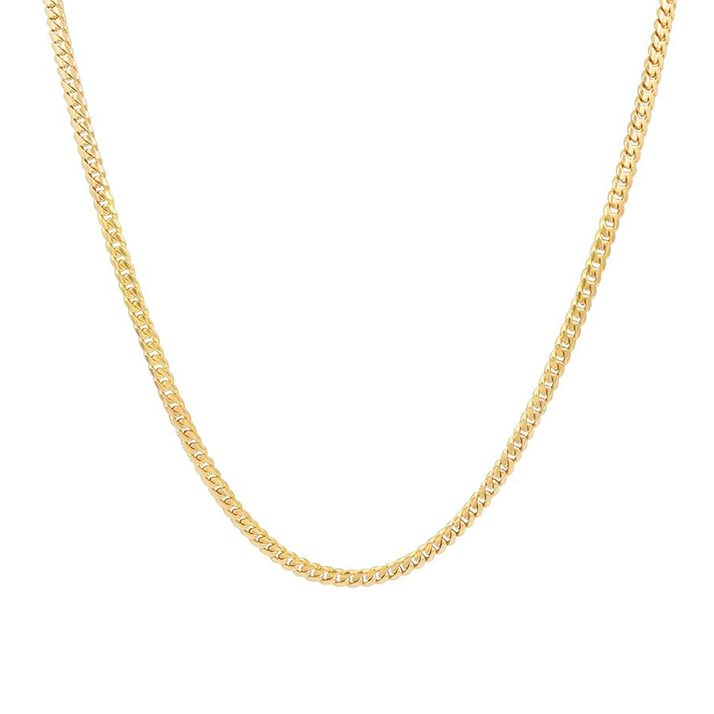 10k 3mm Solid Gold Cuban Link