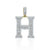 Diamond H Initial Letter Pendant 2.10 ctw