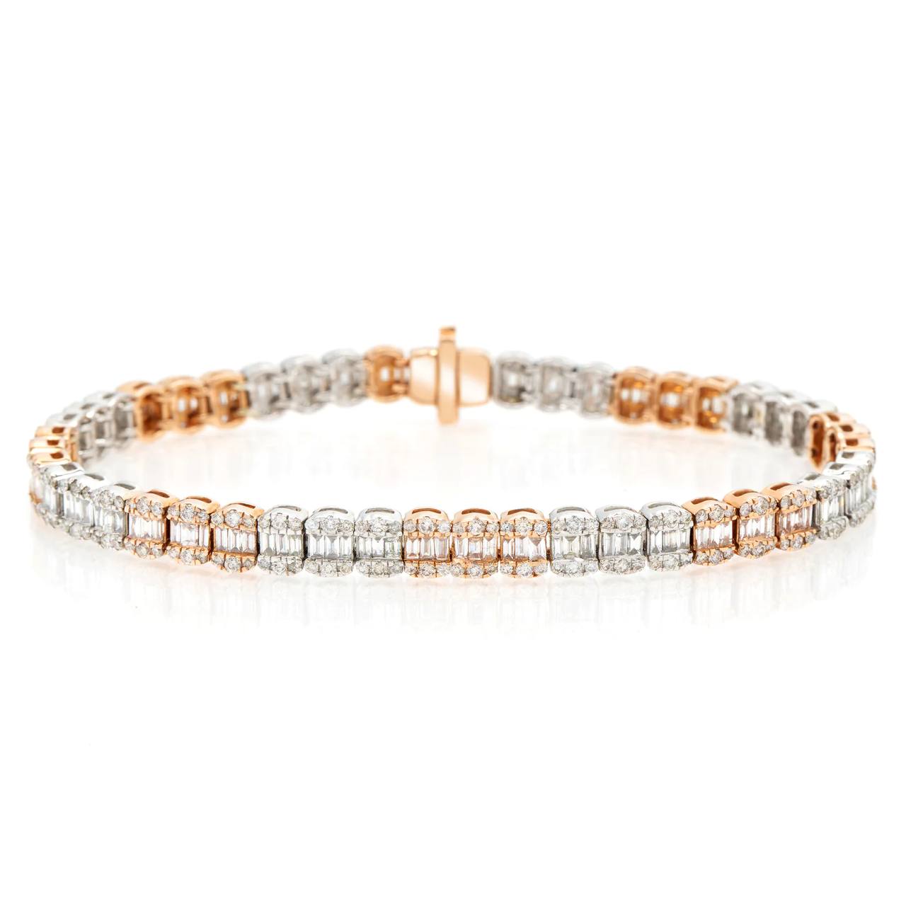 Diamond Baguette Léver Bracelet 4.8 ctw