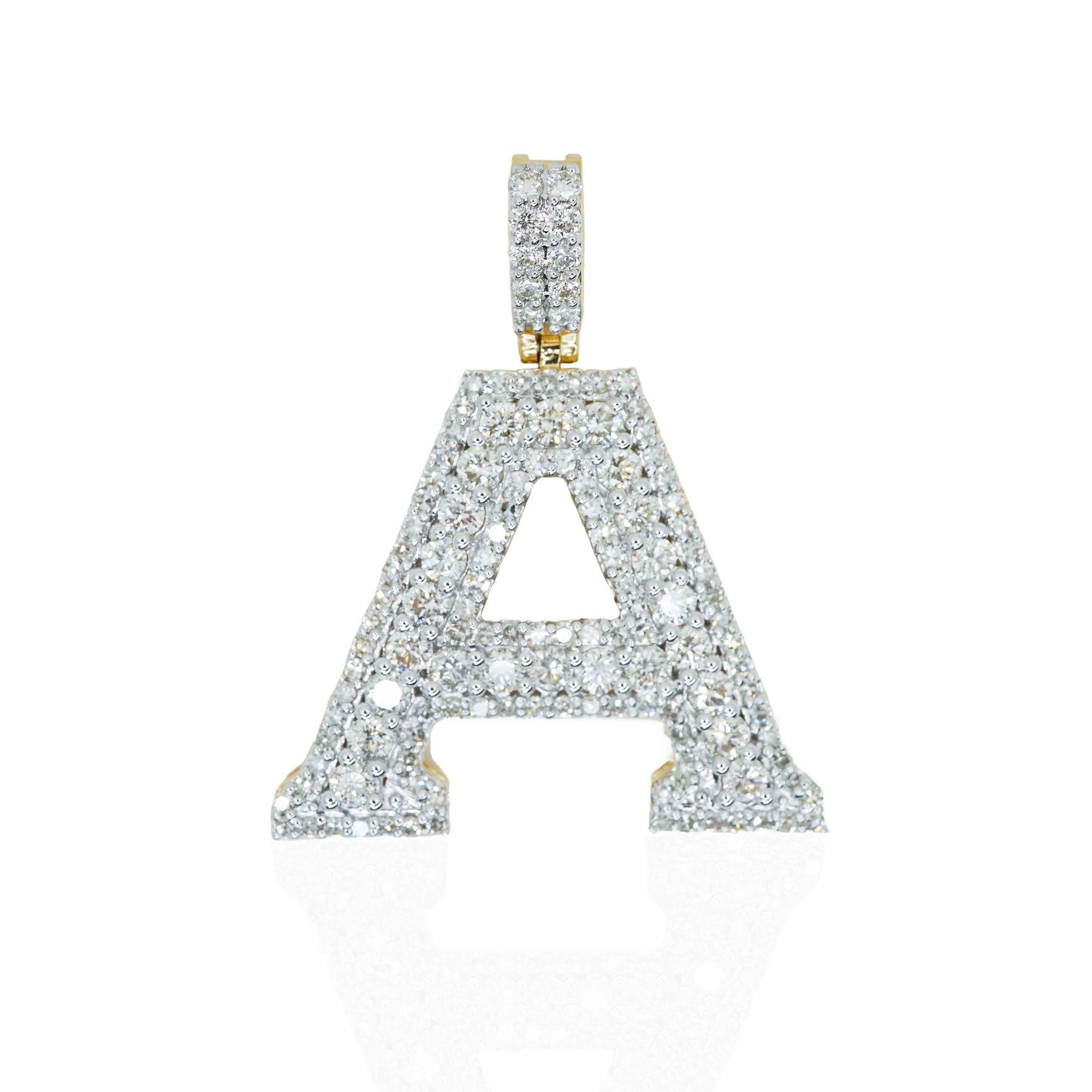 Diamond A Letter Pendant 2.01 ctw