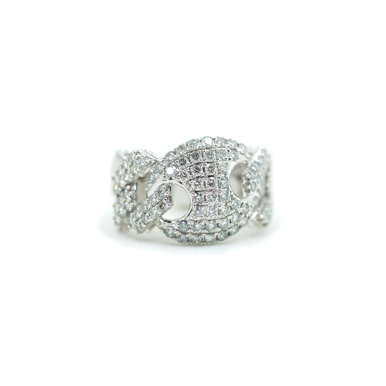 Diamond Designer style link ring 2.25 ctw