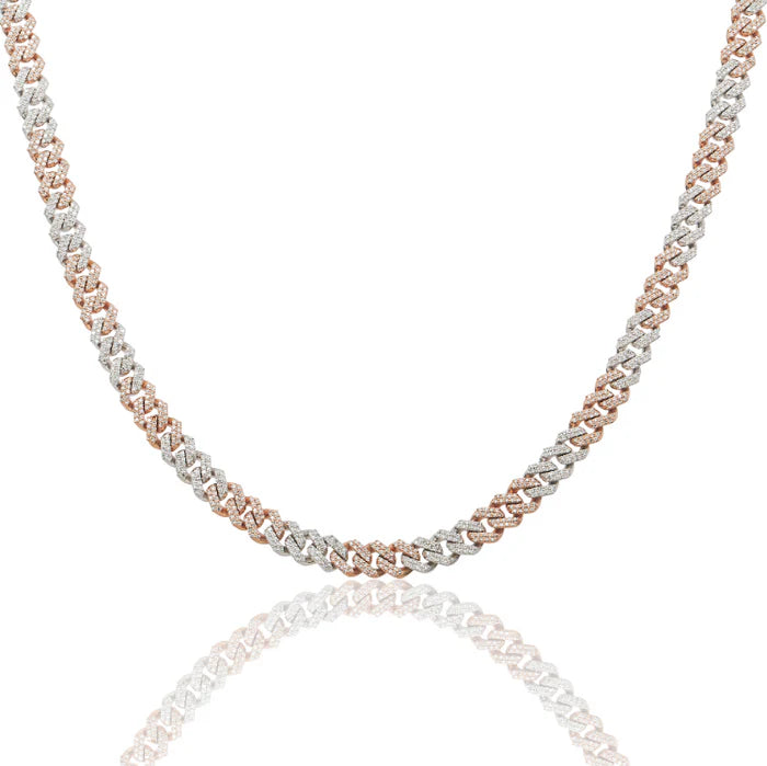 LeRongé two tone cuban necklace