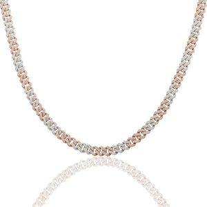 LeRongé two tone cuban necklace