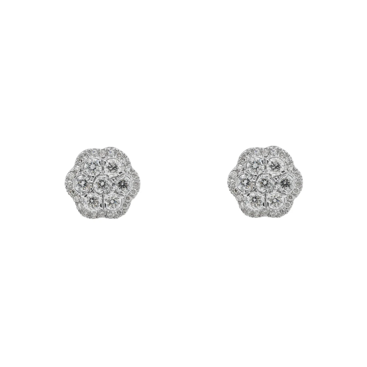LeRongé Diamond cluster earrings